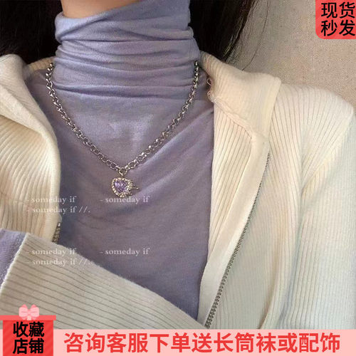 短款金属钛钢蝴蝶仙女夜店锁骨链