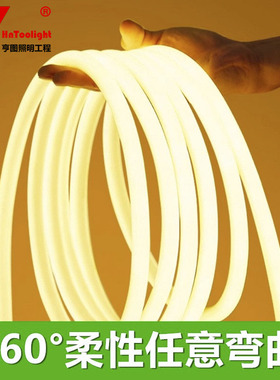 led柔性灯带圆形氛围霓虹防水户外超亮广告招牌工程亮化线形灯条