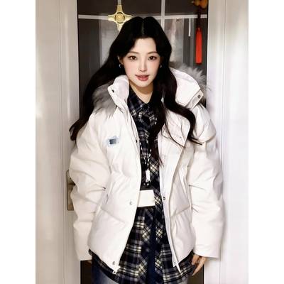 2025新款冬季羽绒棉服女款加厚保暖小个子宽松短款棉衣棉袄外套女