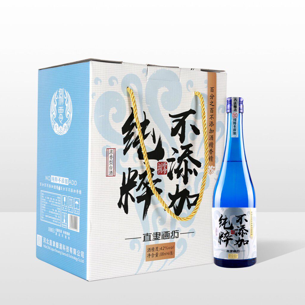 直隶酒坊捌零42度光瓶粮食粮酒整箱特价浓香型500ml*12瓶正品包邮