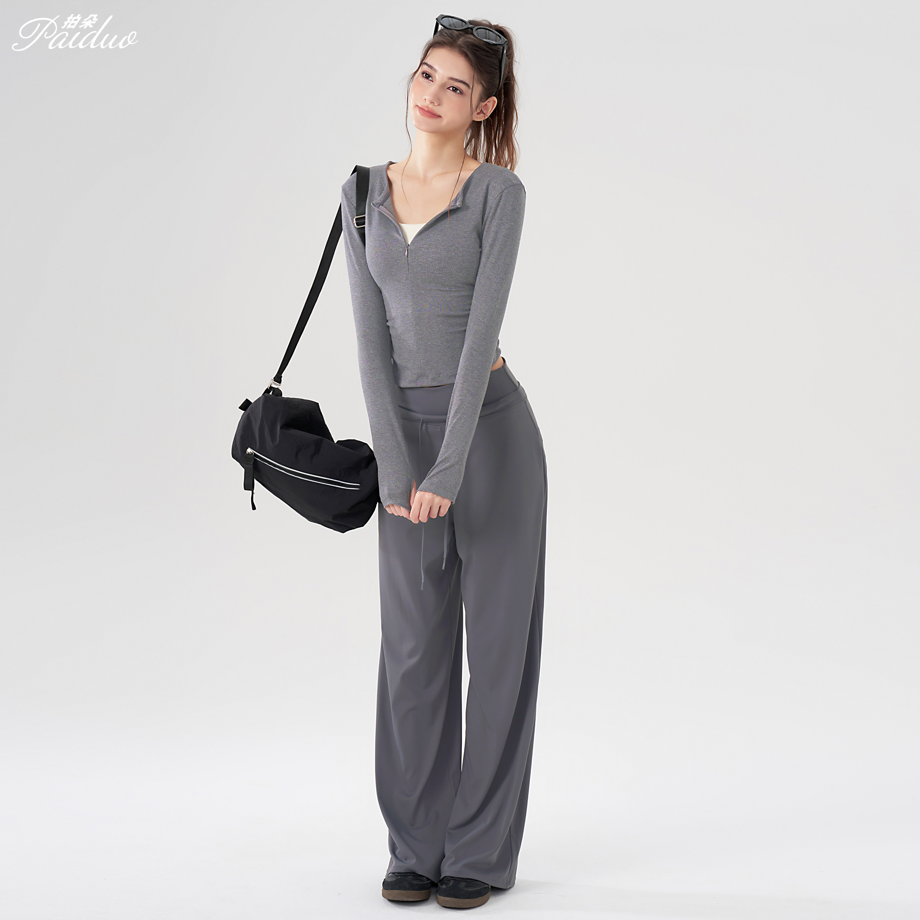 拍朵运动套装女高级感瑜伽服上衣两件套普拉提训练健身服长袖外穿,运动服/休闲服装,运动套装,淘宝优惠券,粉丝福利购,淘宝优惠卷