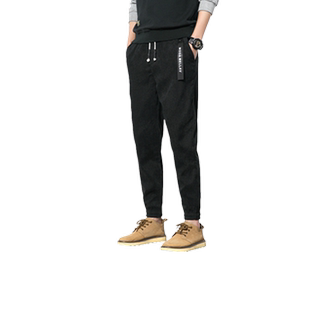 ins超火的裤子男韩版潮流灯芯绒运动裤秋冬季宽松加绒加厚休闲裤