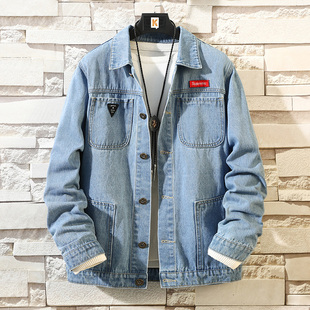 牛仔外套男春秋季2025新款夹克男款加绒衬衫上衣夏季薄款衣服潮牌