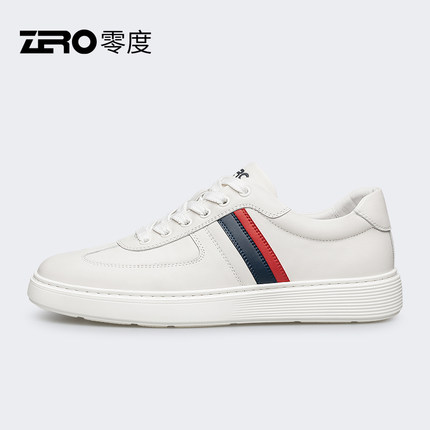 ZRO零度男鞋板鞋2024春季新款小白鞋时尚轻便舒适男士真皮休闲鞋