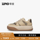 ZRO零度2025新款 女 休闲鞋 复古厚底脏脏鞋 女增高真皮透气运动板鞋
