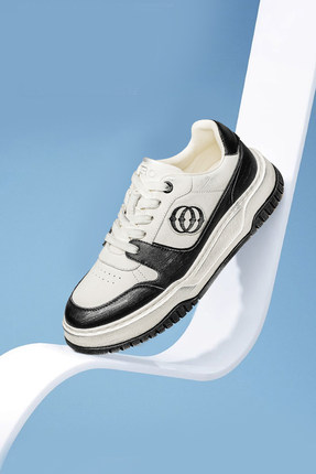 【时尚擦色做旧】ZRO零度休闲板鞋2025秋季新款拼色潮流厚底增高