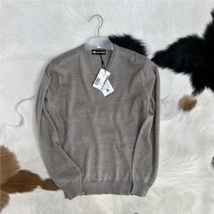 美单 50%羊毛 可机洗 不易起球 男士v领针织基础纯色毛衣