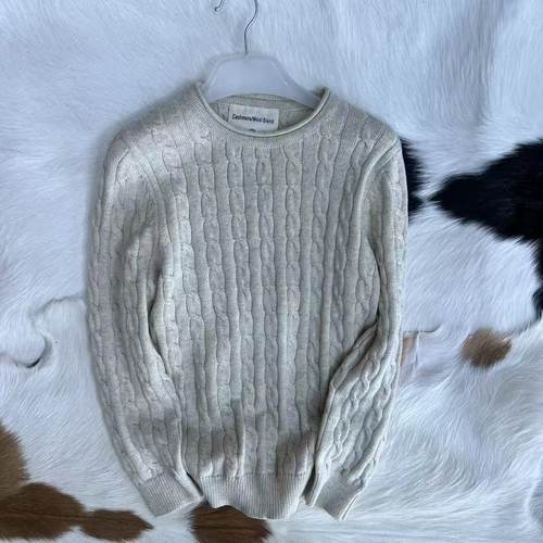 颜色柔和 2.5%羊绒 39.5%羊毛 经典麻花 男士基础款混纺毛衣套头