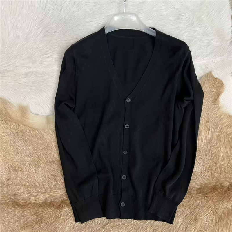 舒服 超软贴服 100%羊毛 男士经典款针织开衫小毛衣外套 薄款毛衣