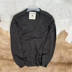 轻奢面料 羊绒10.9% 羊毛79.4 % 出口订单男士早秋针织开衫毛衣