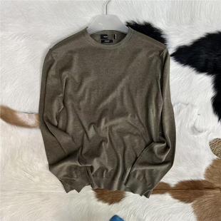 西班牙 轻奢系列 小贵 植物染色 男士基础薄款圆领光感棉质毛衣