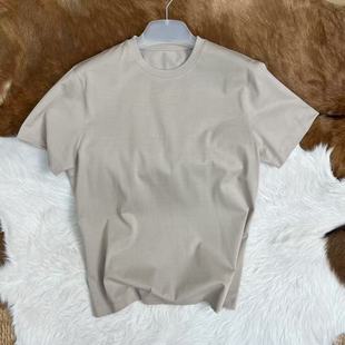 西班牙订单 轻奢系列 纯棉驻地网眼 男士轻薄基础款圆领T恤