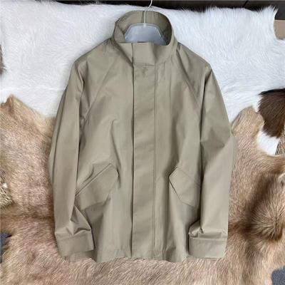 西班牙订单 全压胶工艺 男士早秋薄款中长款风衣夹克外套