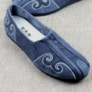 休闲男鞋 老北京布鞋 套脚平底透气功夫洒鞋 中国风绣花帆布鞋 男个性