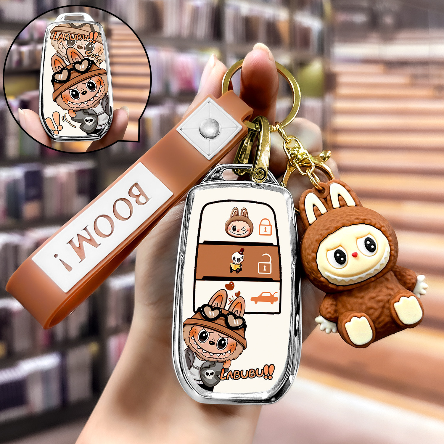 拉布布皇冠陆放适用丰田车钥匙套