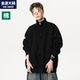 套头卫衣男秋季 男装 长袖 立领半拉链上衣男生潮流胖子加肥加大大码