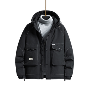 2025年新款棉衣男冬季保暖加绒加厚大码棉服外套男士胖子加肥加大