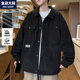 美式 潮牌男士 宽松休闲胖子加肥加大特大码 翻领夹克外套男新款 男装