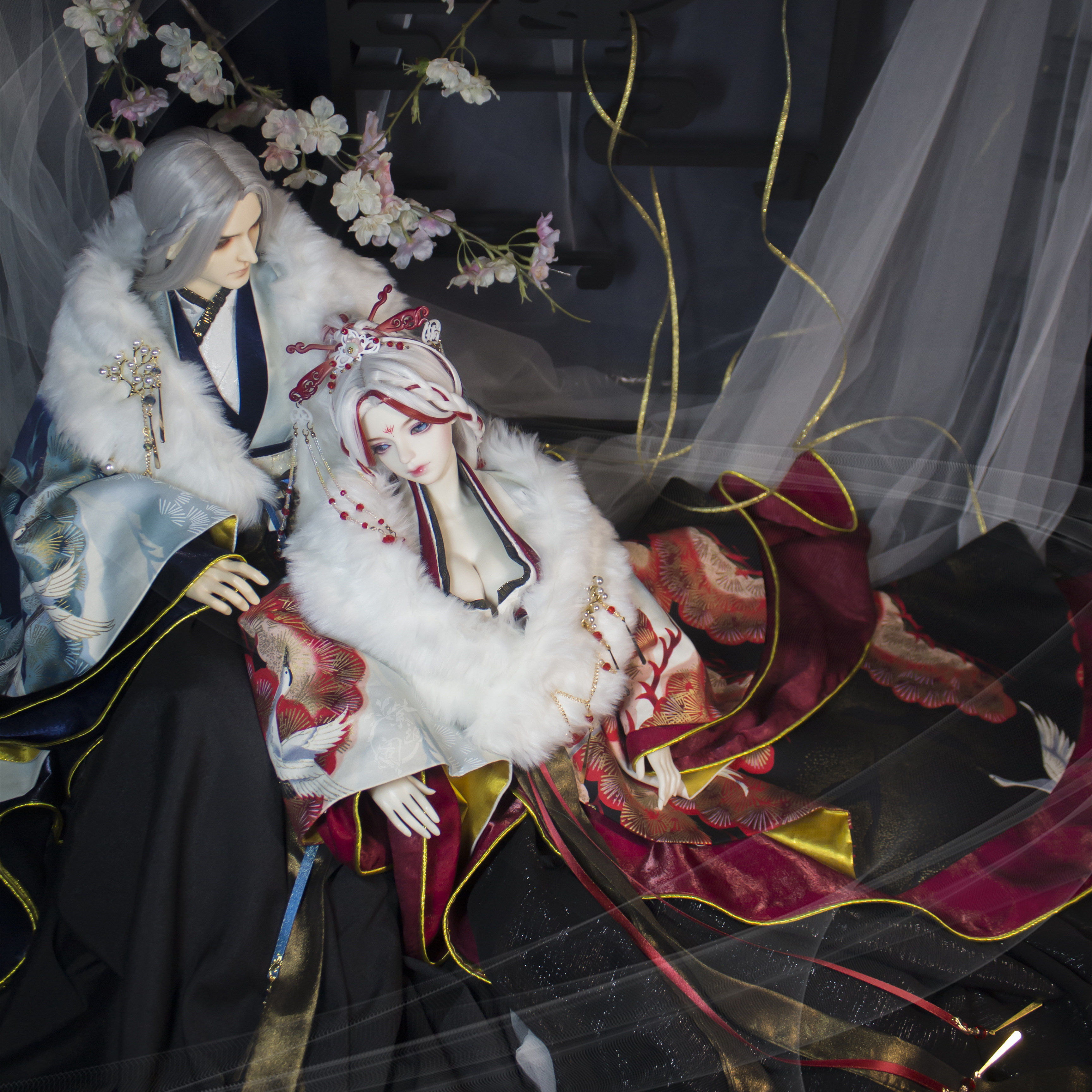紫幽阁 【朱鹤 靛松】男女通穿 娃衣 古装  展示