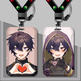 动漫shoto虚拟主播身份证银行卡套定制挂脖挂绳可伸缩硬壳套通用