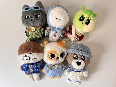 门童bbnextdo圣诞站立娃手工钩织娃衣boynextdoor韩泰山金侗儇