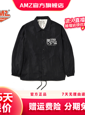 AMZ日式复古摩托车男骑行机车服休闲夹克四季防风骑士女防水外套