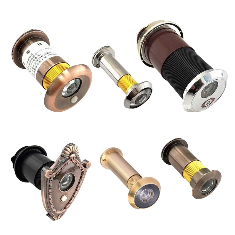 黄铜猫眼防盗门入户门金属全铜直径14mm 16mm 配带后盖通用型纯铜