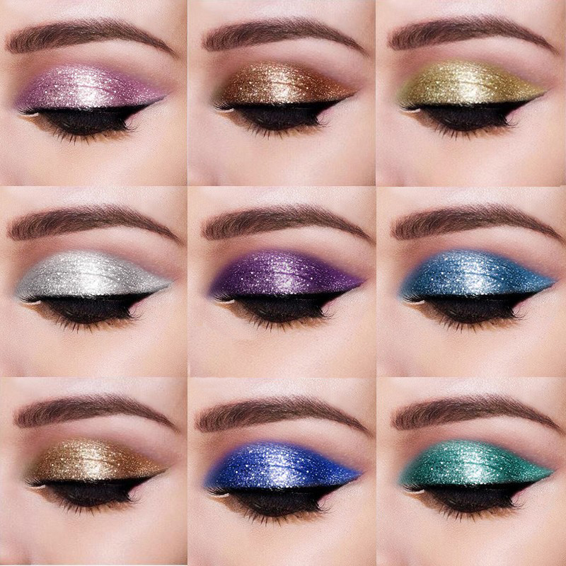 18色防水钻石闪耀眼影液 珠光闪粉高光单色液体眼影Pudaier