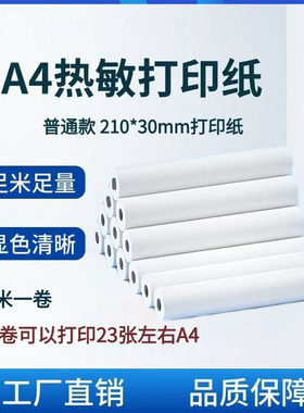 A4热敏打印纸210卷式无墨错题打印爱立熊喵喵机F1F2S汉印810适用