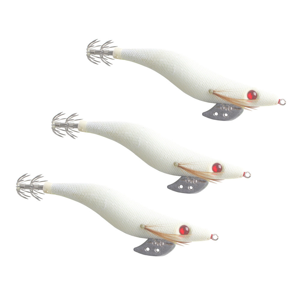 白木虾鱿鱼钩夜光钓饵仿生饵海钓鱿鱼章鱼八爪鱼13.2cm20.5g假饵