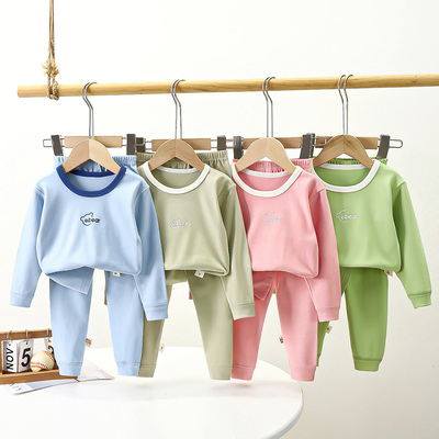 儿童保暖内衣套装男童女童加绒秋衣秋裤宝宝婴儿加厚秋冬睡衣德绒