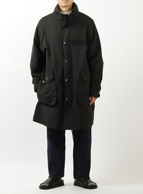 日本Audience瑞典经典暖手口袋不易起皱微宽松M-90工作外套黑色