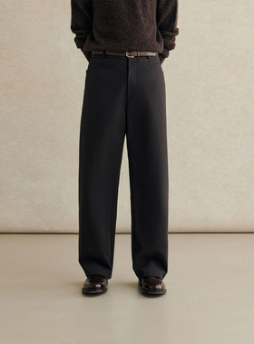 法国De Bonne Facture法式复古1920年代工装宽版休闲长裤巧克力