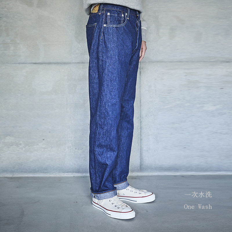 orSlow水洗105经典直筒牛仔裤