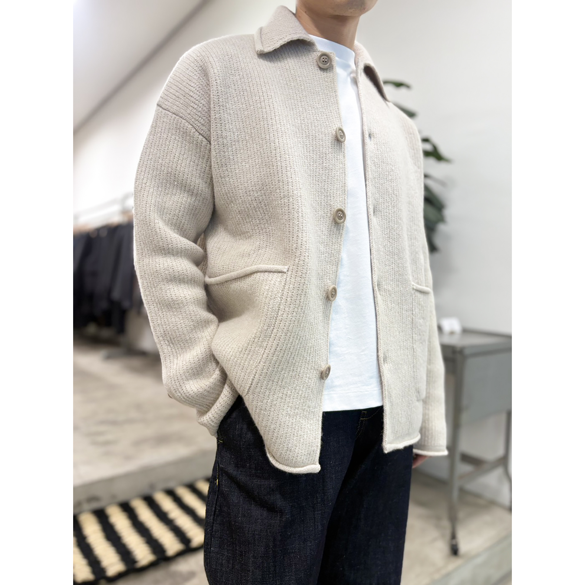 CaseyCasey羊毛大口袋针织外套