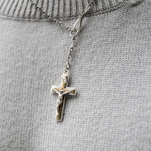 日本AMP JAPAN 925银黄铜小银人手工制作日系欧美项链 3AK-103N