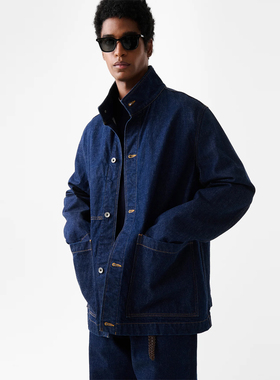 英国Studio Nicholson District日本牛仔布水洗工装夹克