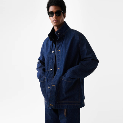 日本牛仔布水洗工装夹克英国