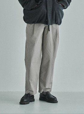 日本Still By Hand单折复古染中宽锥形长裤 PT02253