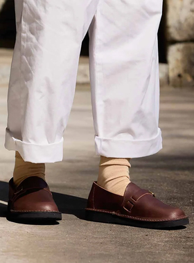 日本Organic Handloom经典皮带圆润乐福式便鞋