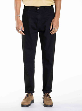 法国OLOW Jacquot窄版直筒微锥形休闲牛仔长裤黑色