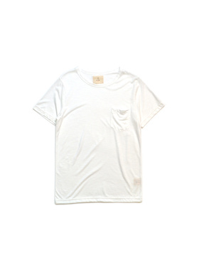 葡萄牙LA PAZ Guerreiro Pocket Tee純棉橫織紋短袖T白色