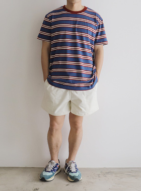 比利时Howlin Hold On膝盖以上灯芯绒拉绳腰带纯色口袋微宽松短裤