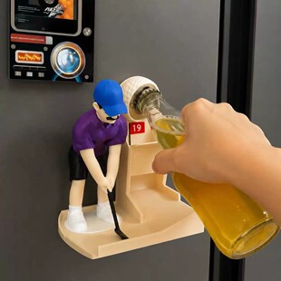 尔夫冰箱贴开瓶器开酒器手动挥杆网红餐厅啤酒饮料趣味开盖神器