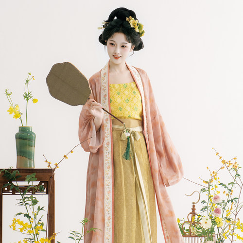 竹影瑶丨簪花阁汉服丨 宋制真丝褙子襦裙套装春秋款仙气