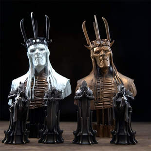 铁拳匠造 指环王主题 青铜精工 安格玛巫王胸像 摆件 半身像 手办