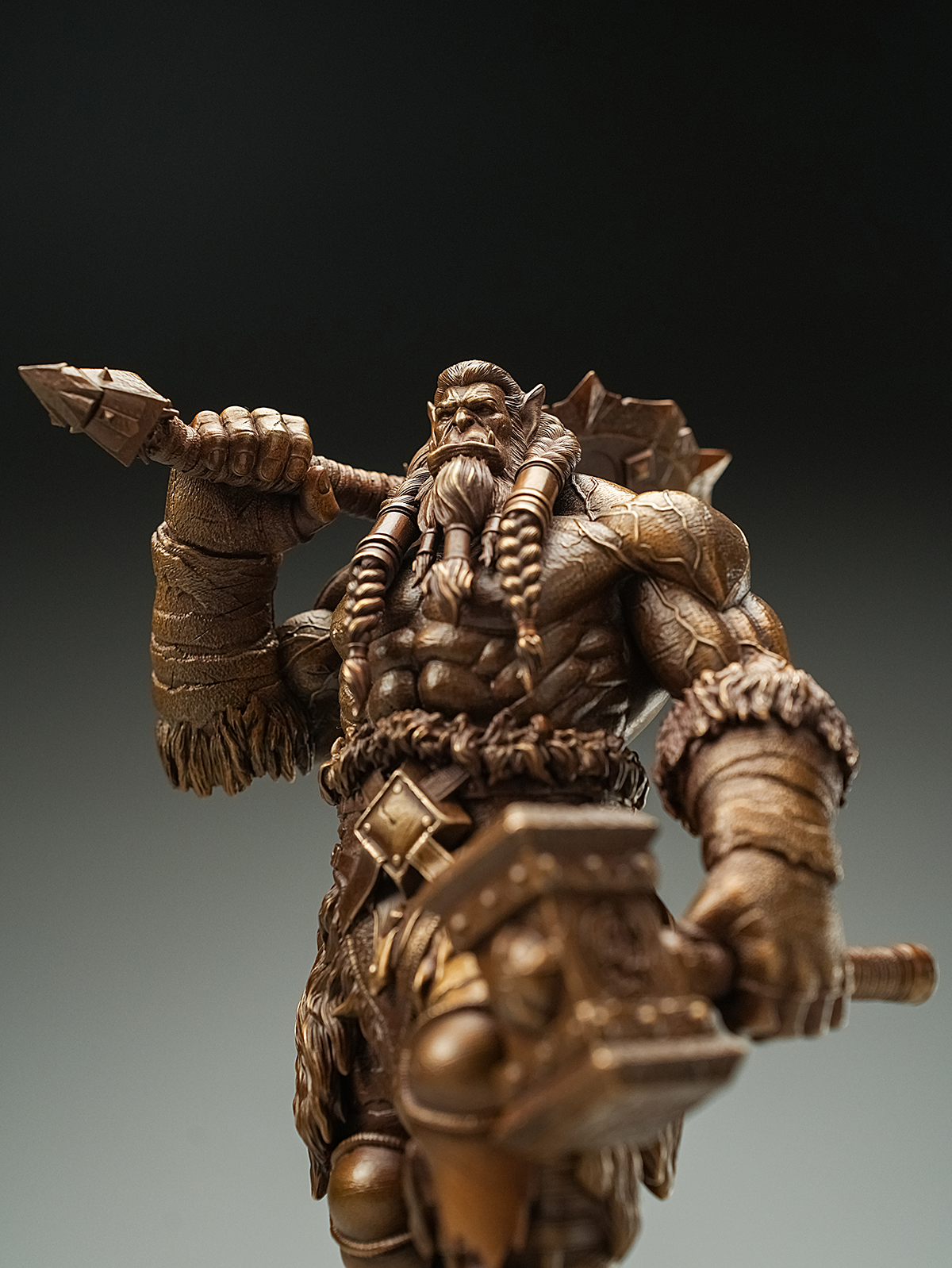 铁拳匠造出品 青铜精工 魔兽争霸主题 青铜萨尔全身像摆件手办