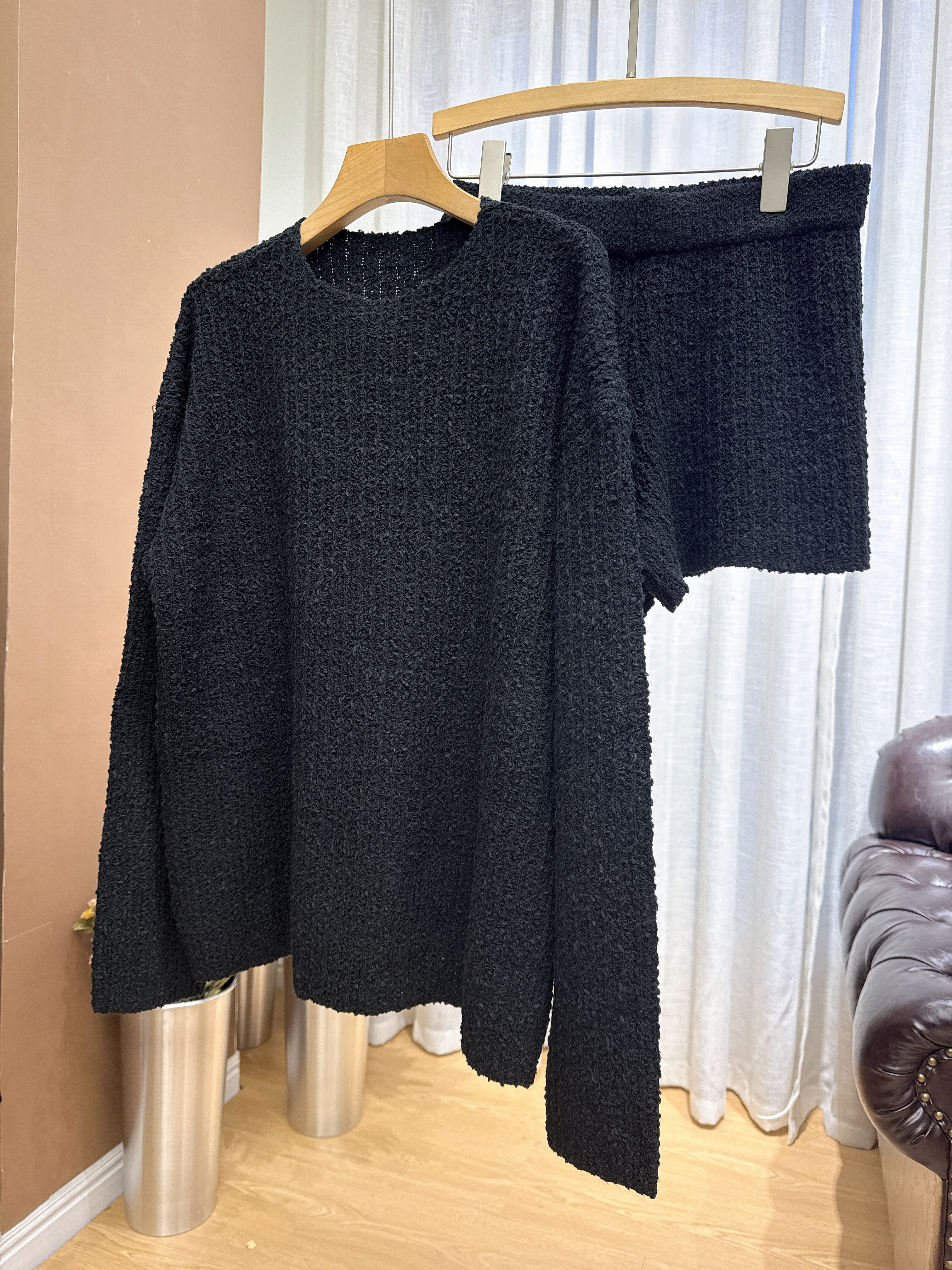 《时髦精》 miu系短裤套装26早春新款冬日穿出时髦感的搭子垂顺瘦