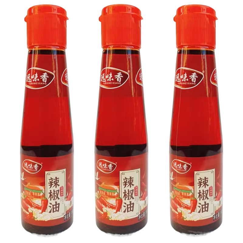 远味香辣椒油180ml*3瓶劲辣十足香辣红油凉拌菜麻辣烫辣椒调味油