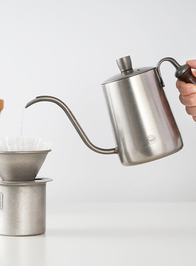 CAFEDE KONA 复古户外不锈钢手冲咖啡壶 长嘴细口壶 咖啡壶 600ML